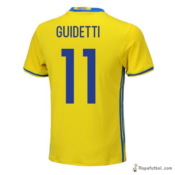 Camiseta Sweden Replica Primera Ropa Guidetti 2018 Amarillo